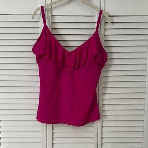 Kenneth Cole Reaction Magenta Ruffle Tankini top